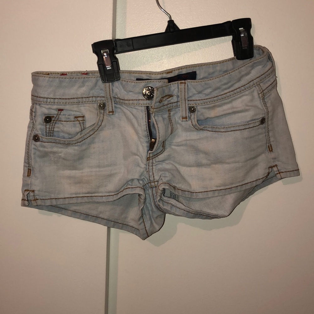 Denim booty shorts